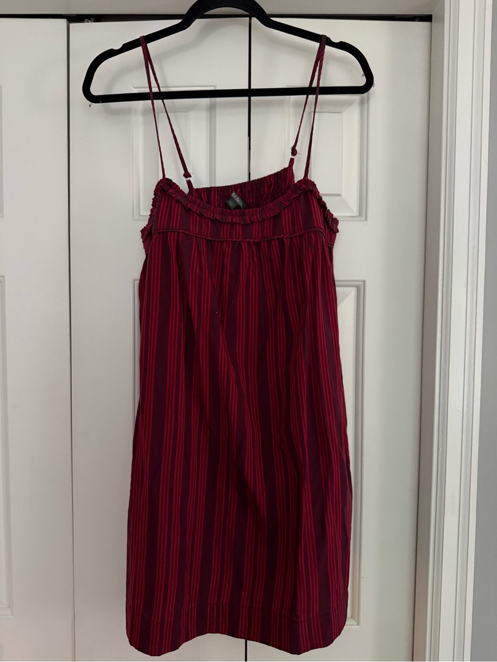 Women’s mini trapeze ruffle edge a-line dress